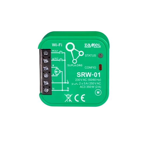Zamel SRW-01 SUPLA – sterownik rolet Wi-Fi, podtynkowy Fi 60, 2 kanały (230 V) - widok produktu
