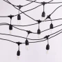 Girlanda ogrodowa LED 10 m rozwieszona – żarówki 10× G45 E27 1 W (niezaświecone), czarny przewód, IP44