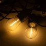 Solarna girlanda LED 10 m – świecące żarówki 10× G45 E27 0.3 W, 2700 K (IP44), EC20088