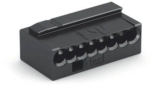 WAGO 243-208 – szybkozłączka MICRO, 8× 0,6–0,8 mm² (drut), szara