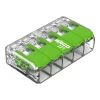 WAGO 221-425 Green Range – szybkozłączka 5× z dźwignią, 0,2–4 mm² (zielona)