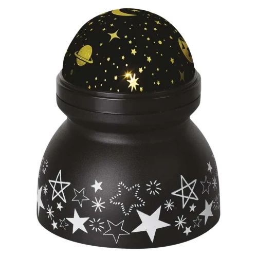 Projektor LED „przestrzeń kosmiczna” DCPW05 – obrotowe gwiazdy, ciepła biel (IP20)