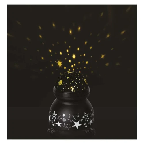 Projektor LED „przestrzeń kosmiczna” DCPW05 – widok w ciemnym pomieszczeniu